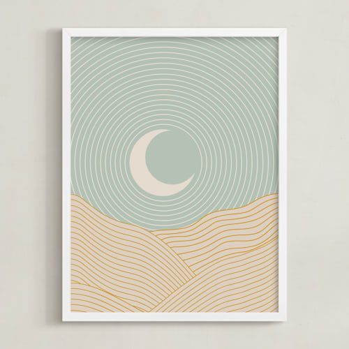 This is a duck egg blue art with standard by Zani van Zyl called sun and moon ii