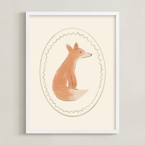This is a cream art with standard by Creo Study called woodland animal frame - fox