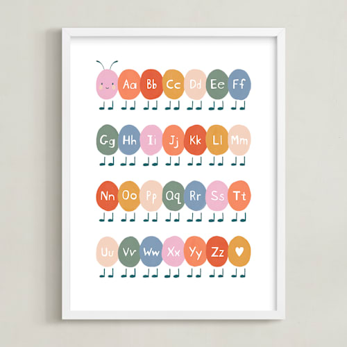 This is a rainbow art with standard by Elif Sahin called caterpillar abc