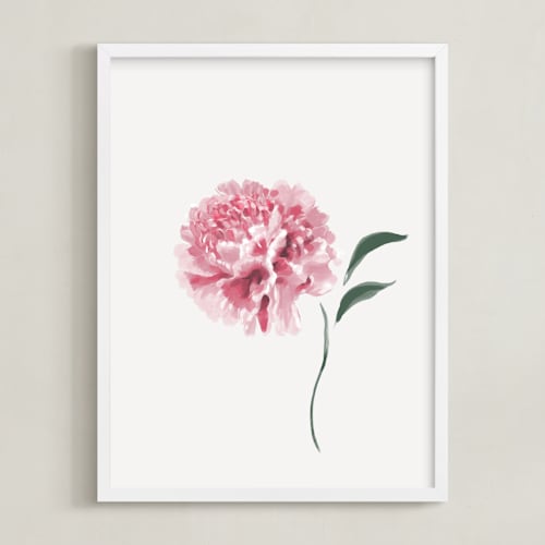 This is a pretty pink art with standard by Julie Cha called leaning in