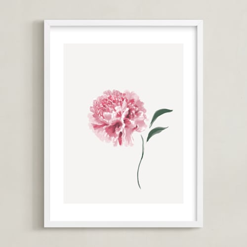 This is a pretty pink art by Julie Cha called leaning in