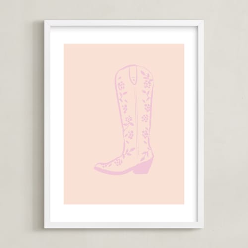 This is a rose petal pink art by Gwen called cowgirl i