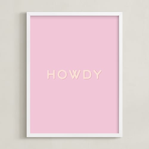 This is a rose petal pink art with standard by Gwen called cowgirl ii