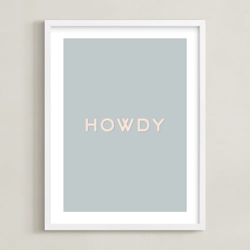 This is a powder blue art by Gwen called cowgirl ii