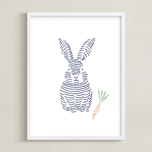 This is a ocean blue art by Jayne Alfieri called lined animals iv