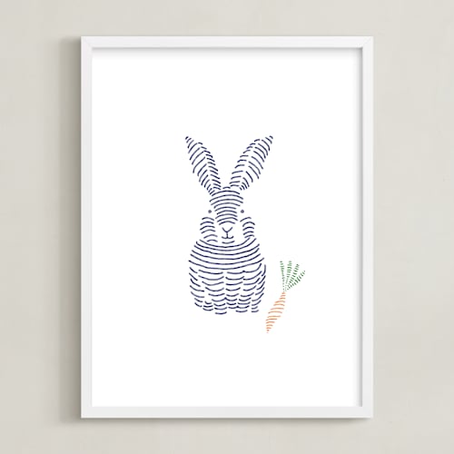 This is a ocean blue art by Jayne Alfieri called lined animals iv