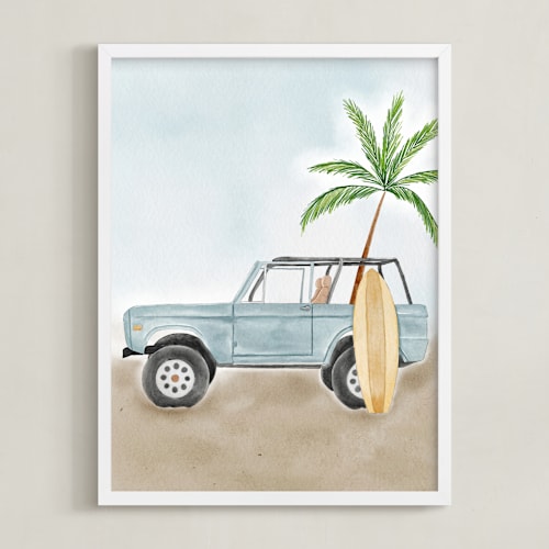 This is a seaside art with standard by Vilija called beach cruiser