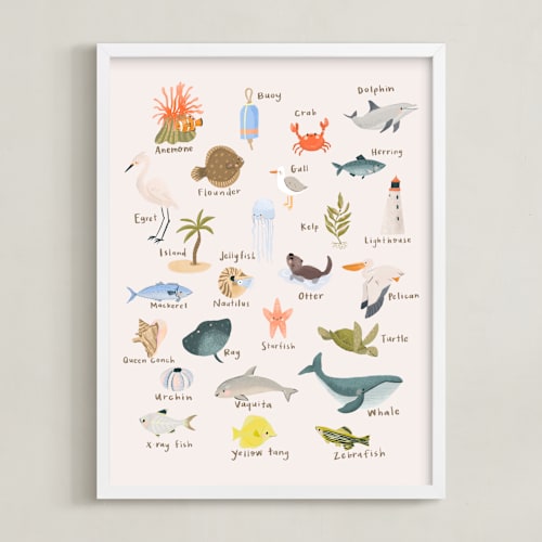 This is a blush art by Kate Blalock called sea alphabet