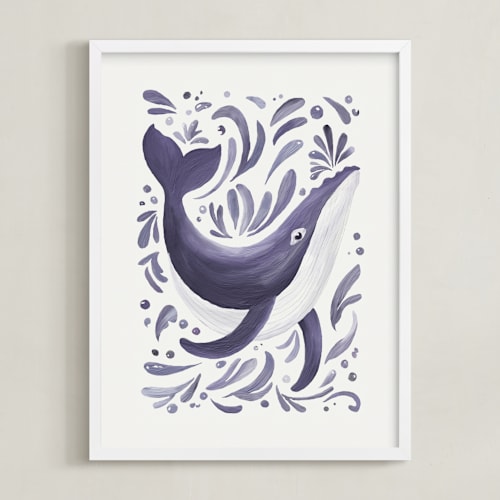 This is a purple art with standard by Corrina Reid called sea spirits 3