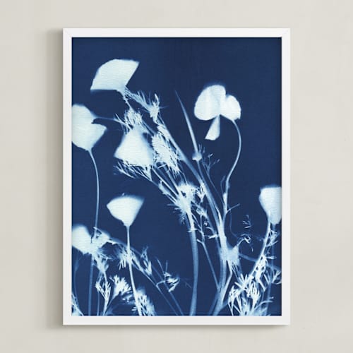 This is a prussian blue art by raven erebus called eschscholzia californica