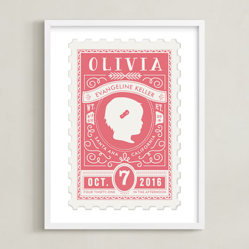 This is a rose nursery wall art by Tanya Lee of Frooted Design called the little miss