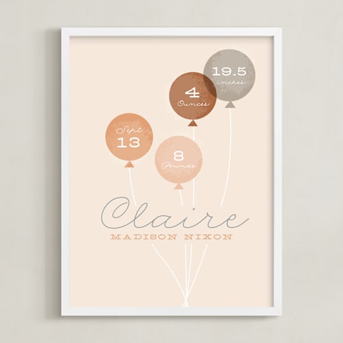 This is a desert nursery wall art by Stacey Meacham called baby balloons