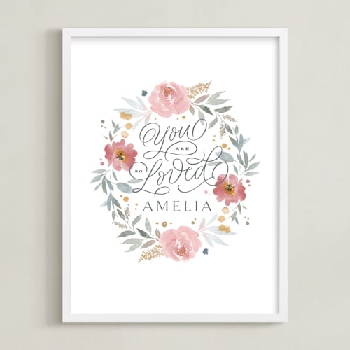 This is a slate nursery wall art by Kristen Smith called you are so loved little one
