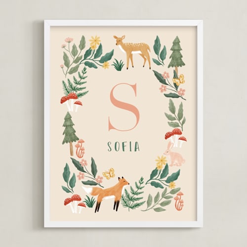 This is a woods nursery wall art by Elly called wild woodland