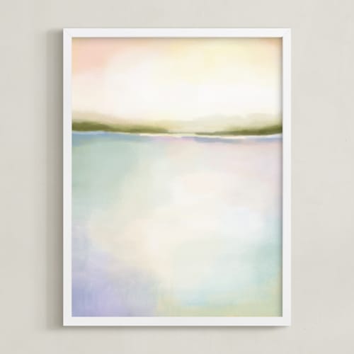 This is a coral pink nursery wall art by AlisonJerry called coral bay