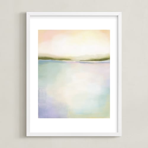 This is a coral pink nursery wall art by AlisonJerry called coral bay