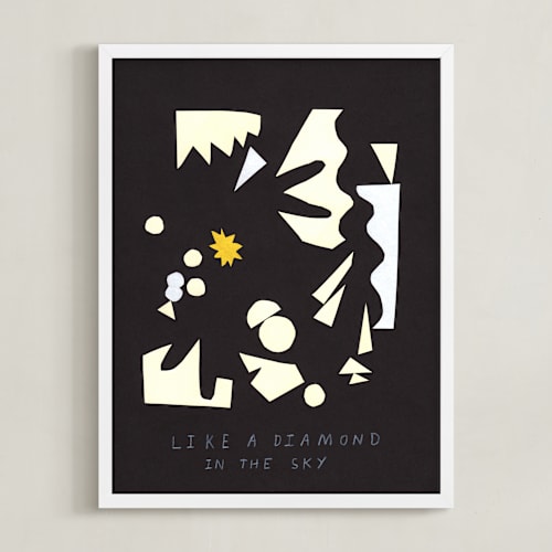 This is a twilight nursery wall art by Elliot Stokes called like a diamond in the sky