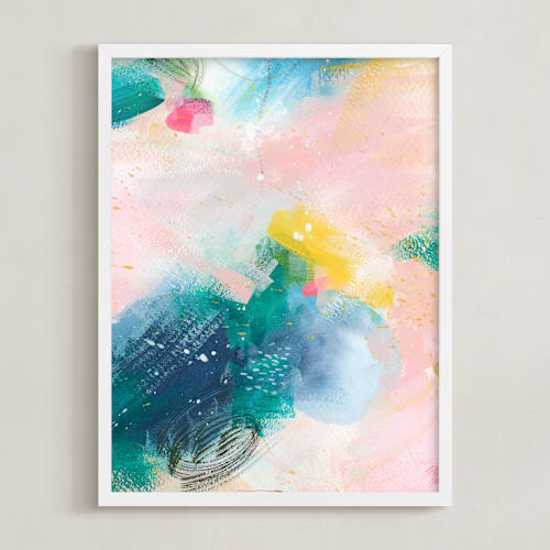 This is a peaches and cream nursery wall art by A Real Peach Studio called creme peche