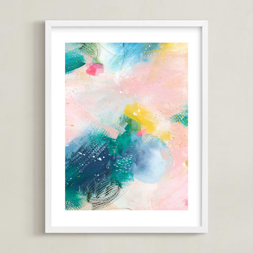 This is a peaches and cream nursery wall art by A Real Peach Studio called creme peche