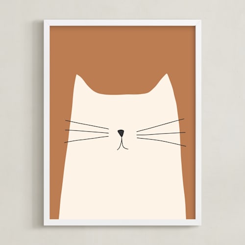 This is a sienna nursery wall art by Coit Creative called house cat