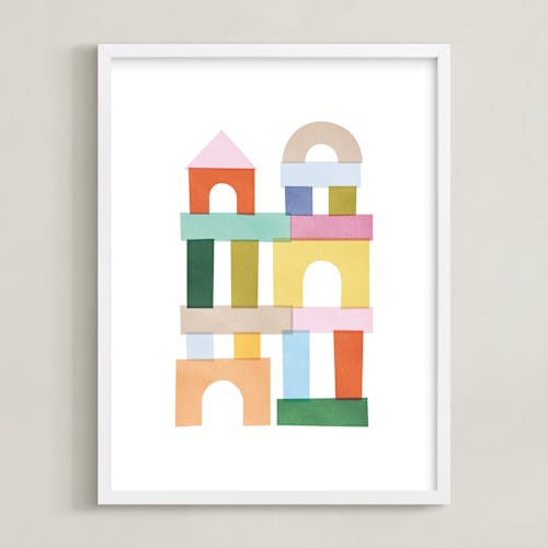 This is a candy nursery wall art by Ellen Schlegelmilch called mod building blocks