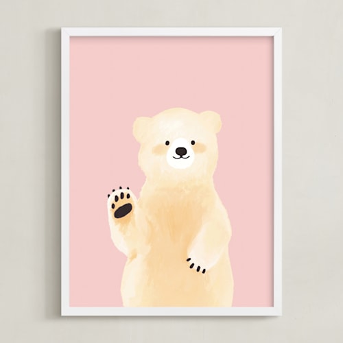 This is a bubblegum nursery wall art by Mollie Bohannon called so beary sweet