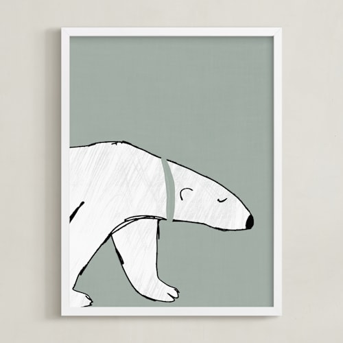 This is a sage nursery wall art with standard by Anne Ciotola called polar 1