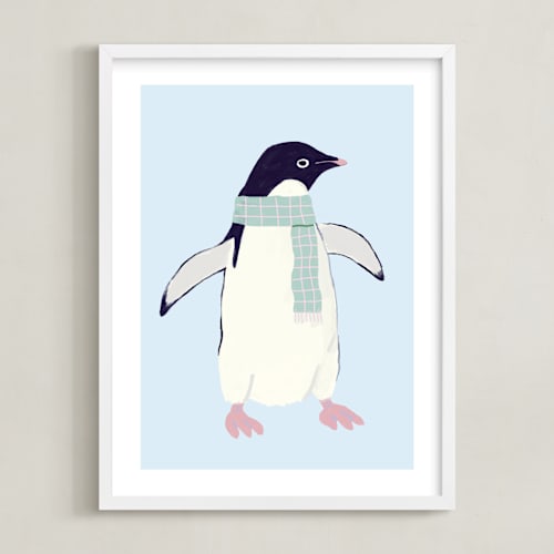 This is a antarctica nursery wall art with standard by Cass Loh called adélie penguin