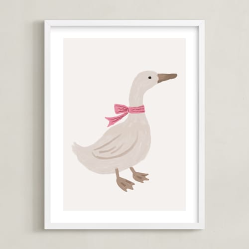 This is a ballet slipper nursery wall art by Cass Loh called duck with ribbon
