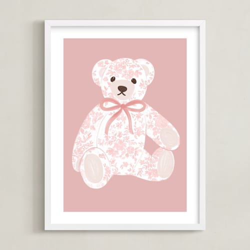 This is a petal nursery wall art by Jenna Holcomb called blue bear