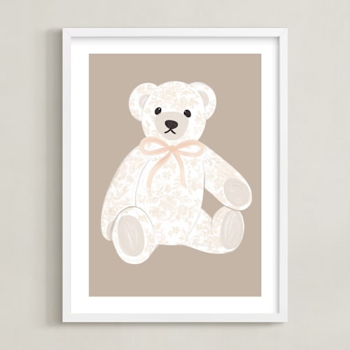 This is a cookie dough nursery wall art by Jenna Holcomb called blue bear