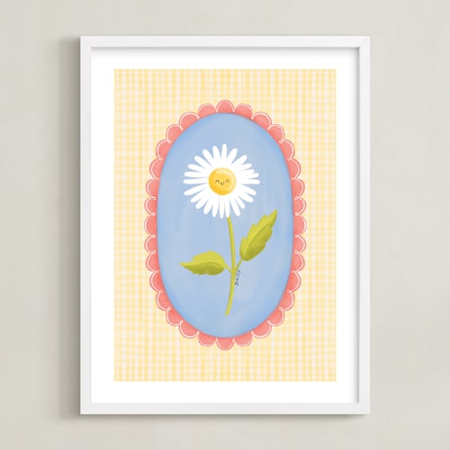 This is a buttercup nursery wall art with standard by Kate Vories called my little daisy