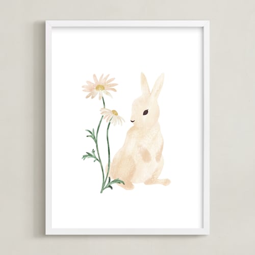 This is a butter nursery wall art with standard by Dani Lugato called animals and daisies 2