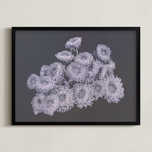 This is a inspiring indigo art by Mariecor Agravante called une vie de chrysanthèmes i