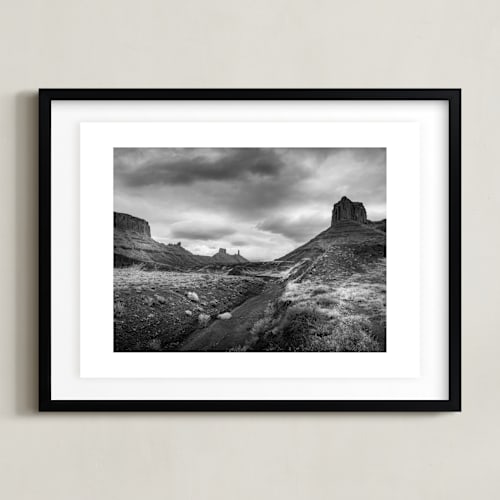 This is a desert grey art by Eric Clegg called buttes & mesas ii