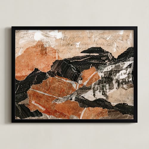 This is a papaya art by Courtney Crane called on the rocks