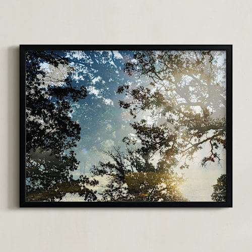 This is a smalt blue art by Candice Estep called double the oaks