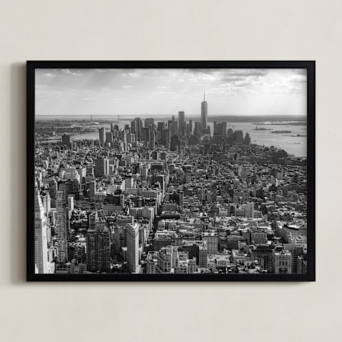 This is a black and white art by Amy Chapman Braun called i love new york