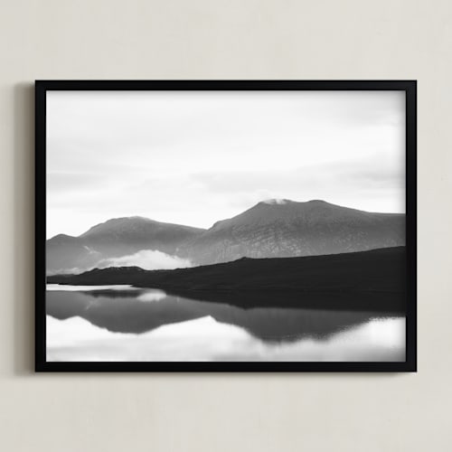 This is a black and white art by Kamala Nahas called the loch