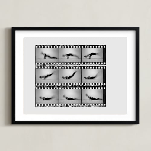 This is a vintage grey art by Kelsey Mucci called the worm in motion