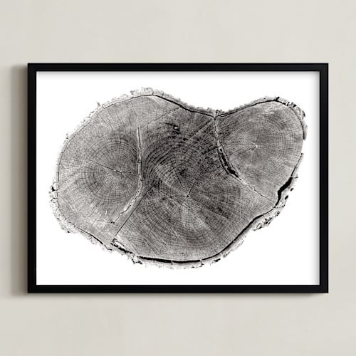 This is a black art by Mackenzie Darrach called tree rings pt. 1