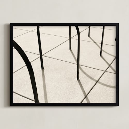 This is a sepia art by Megan Monismith called curves and lines