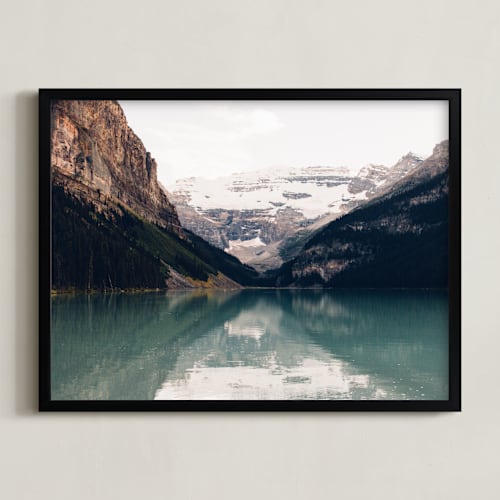 This is a lake blue art with standard by 1885 Atelier called reflections in the blue