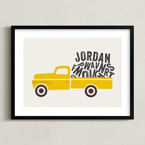 This is a lemon drop personalized art for kids by Karidy Walker called heavy load