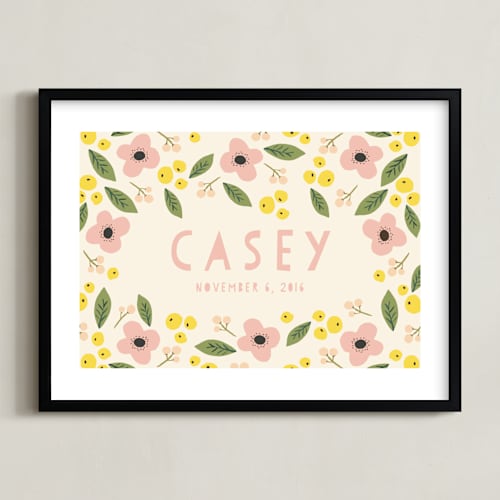 This is a lemonade personalized art for kids by Haley McCoy called pink lemonade