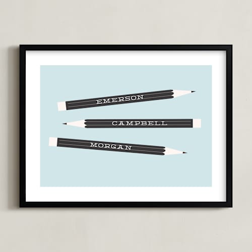 This is a school bus personalized art for kids by Carolyn MacLaren called studious