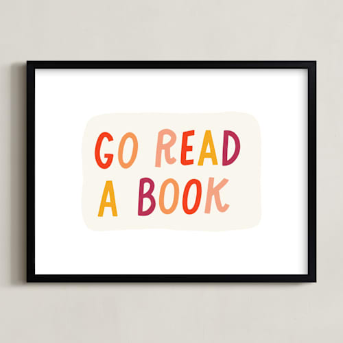 This is a sunshine kids wall art by Rachel K. Swanson called go read a book