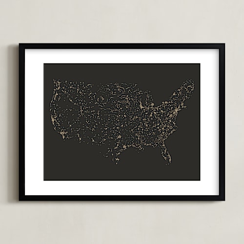 This is a midnight art by Jessie Steury called usa night sky map