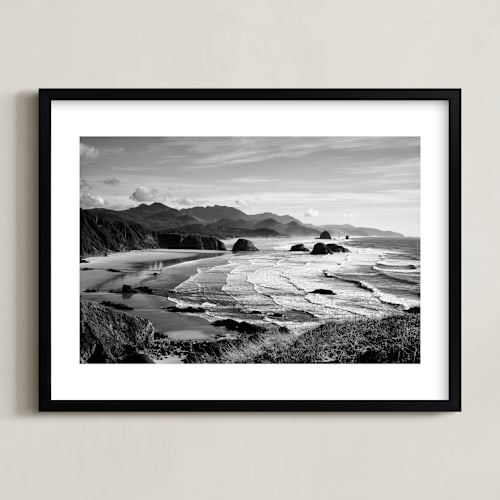 This is a black & white art by Jan Kessel called coastline