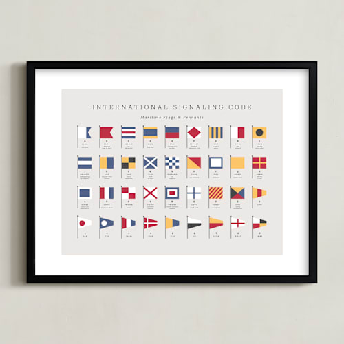 This is a maritime art by Kamala Nahas called maritime alphabet